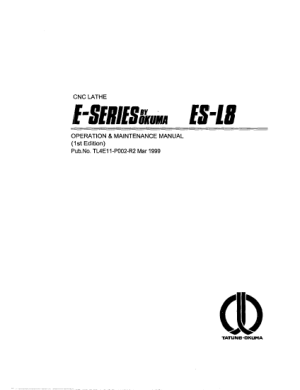 Okuma E-Series ES-L8 Operation Maintenance Manual