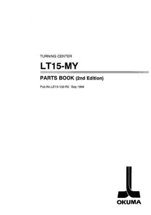 Okuma Turning Center LT15-MY Parts Book