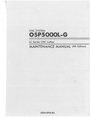 Okuma OSP5000L-G LC Lathe Maintenance Manual