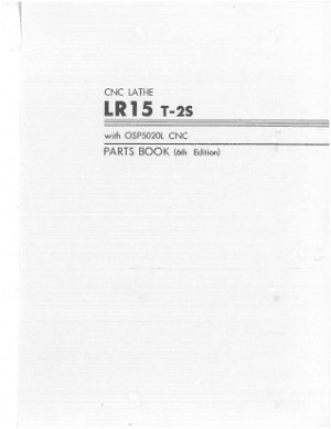 Okuma LR15 T-2S OSP5020L CNC Parts Book
