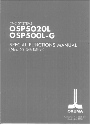 Okuma OSP5020L Special Functions Manual 2