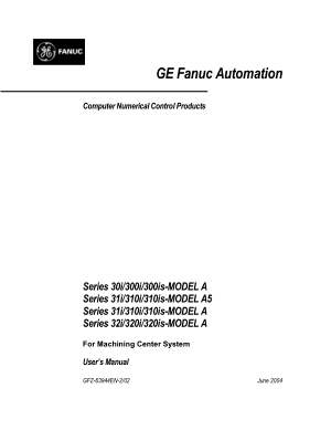 Fanuc 30i 31i 32i Machining Center User Manual