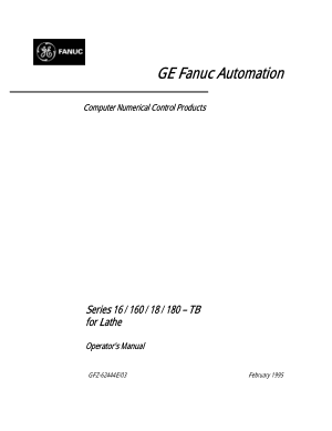 Fanuc 16 18-TB Lathe Operator Manual GFZ-62444E