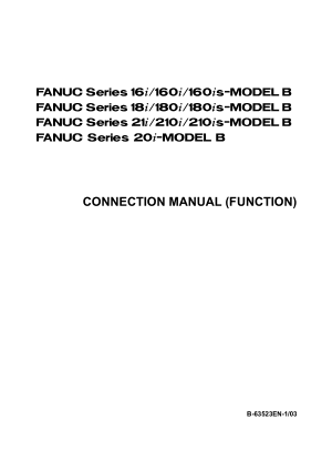 Fanuc 16i Model B Connection Manual Function