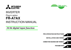 Mitsubishi 700 Inverter Plug-in FR-A7AX Instruction Manual