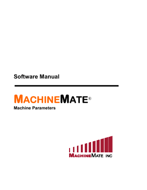 MachineMate Machine Parameters