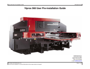 Amada Vipros 568 User Pre-installation Guide