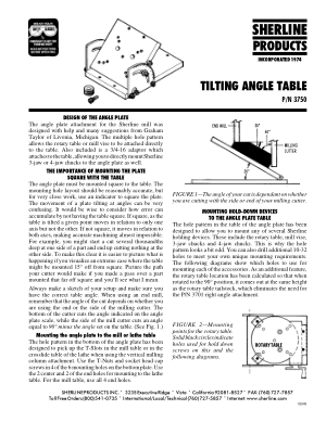 Sherline Tilting Angle Table PN3750