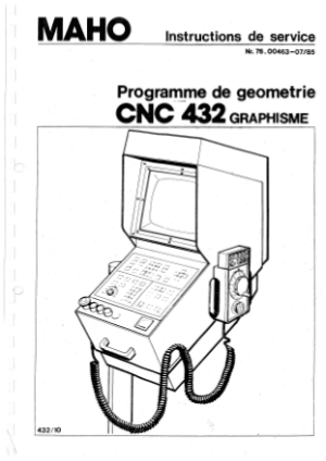 MAHO CNC 432 Programme de Geometrie