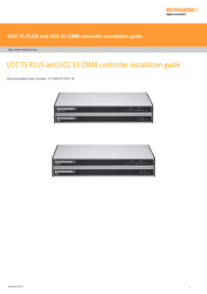 Renishaw UCC T3 PLUS and UCC S3 CMM controller installation guide