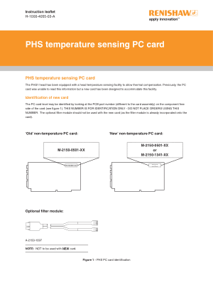 Renishaw PHS temperature sensing PC card leaflet