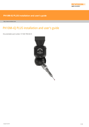 Renishaw PH10M-iQ PLUS installation and users guide