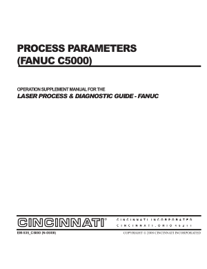 Cincinnati Fanuc C5000 Process Parameters