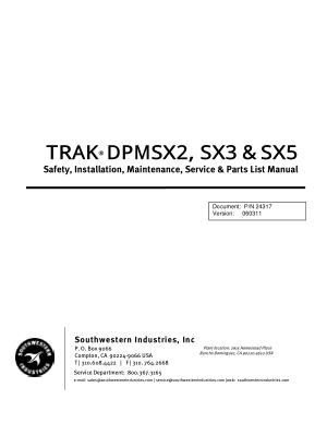 TRAK DPMSX2, SX3 Maintenance Manual