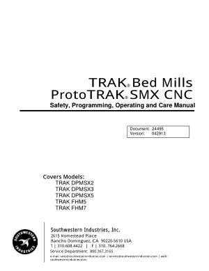 TRAK Bed Mills CNC Programming Manual