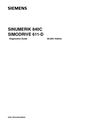 Sinumerik 840C Diagnostics Guide