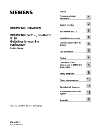 Sinumerik 840Dsl Machine Configuration Guidelines