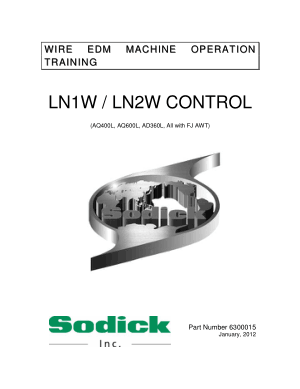 Sodick Wire EDM Machine Operation Training LN1W / LN2W Control
