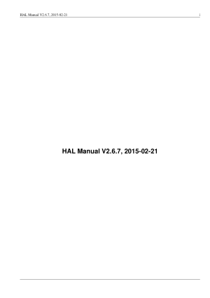 LinuxCNC HAL Manual