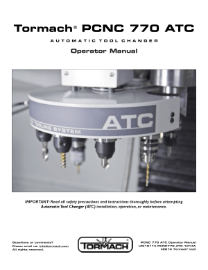 Tormach PCNC 770 ATC Operator Manual