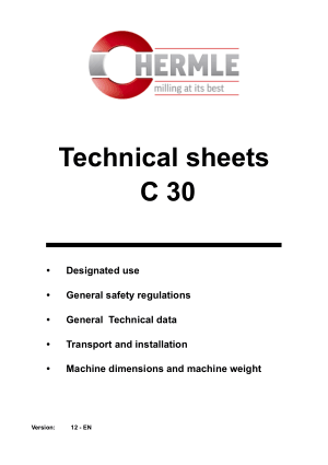 Hermle C30 Technical Sheets