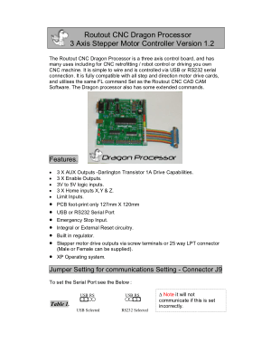 Routout CNC Dragon Processor 3 Axis Stepper Motor Controller