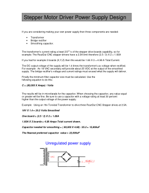 RoutOut CNC Stepper Motor Driver Power Supply Design