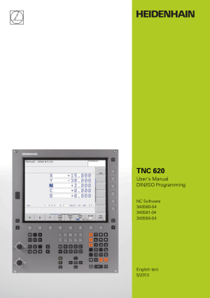 Heidenhain TNC 620 DIN ISO Programming Manual