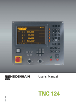 Heidenhain TNC 124 User Manual