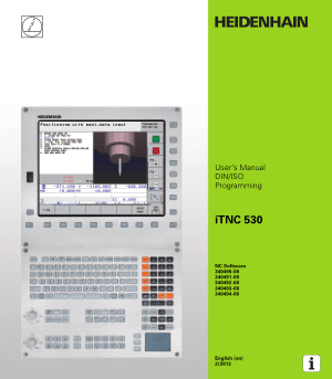 Heidenhain iTNC 530 DIN ISO Programming Manual 340494-08