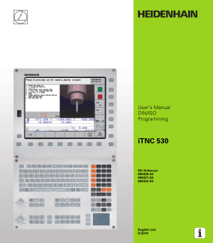 Heidenhain iTNC 530 DIN ISO Programming Manual 606424-04