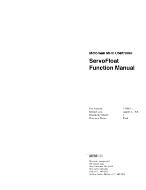 Motoman ServoFloat Function Manual