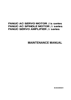 Fanuc AC Servo Motor Bis Series Maintenance Manual