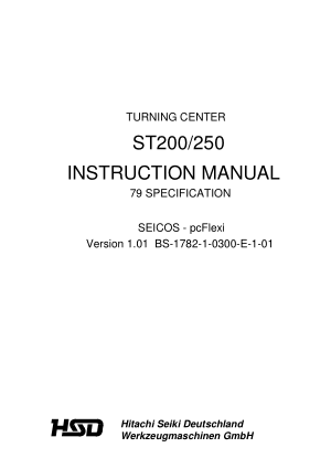 Hitachi Seiki ST200 250 Specification SEICOS – pcFlexi