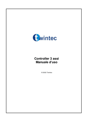 Twintec Controller 3 assi Manuale d’uso