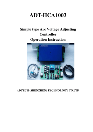 ADT-HCA1003 Operation Instruction Simple type Arc Voltage Adjusting Controller