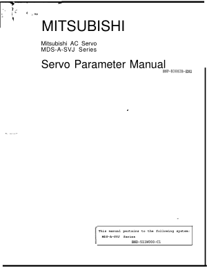 Mitsubishi Servo Parameter Manual AC Servo MDS-A-SVJ Series