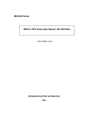 Mitsubishi CNC MELDAS AC Servo Spindle MDS-C1-SPA Specification Manual