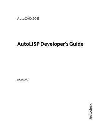AutoCAD 2013 AutoLISP Developers Guide