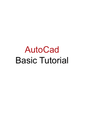 AutoCad Basic Tutorial