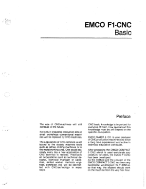 EMCO F1-CNC Basic Manual