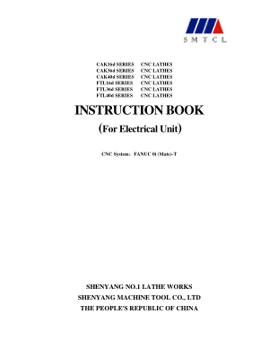 SMTCL CAK36d Instruction Book for Electrical Unit FANUC 0i Mate-T