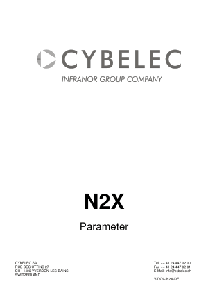 Cybelec N2X Parameter Handbuch