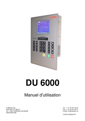 Cybelec DU 6000 Manuel dutilisation