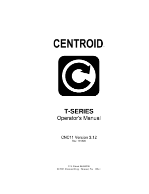 Centroid T-Series Operators Manual CNC11