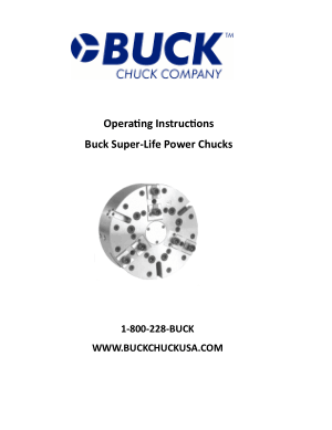 BUCK Super-life Power Chucks Technical Manual