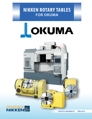 Lyndex-Nikken Okuma Rotary Table Catalog 2014