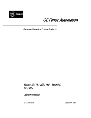 FANUC Series 16/18/160/180-Model C for Lathe Operator Manual B-62754EN/01