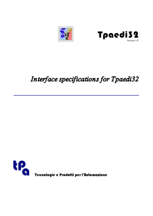 TPA - Manual Tpaedi32 interface