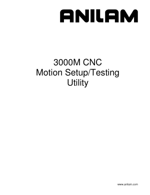 ANILAM 3000M CNC Motion Setup / Testing Utility